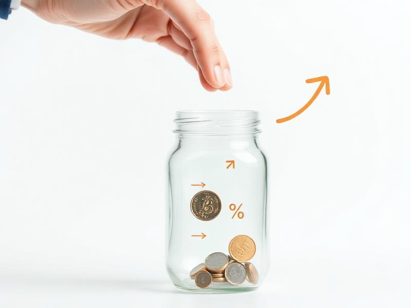 Vkládání mincí do sklenice jako symbol pravidelného spoření